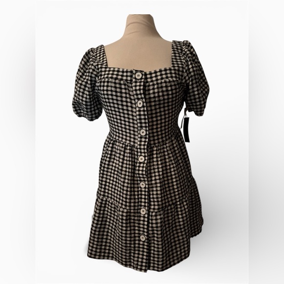 Black Tape_ Dresses & Skirts - Black Tape Black and White Checkered Mini Dress
